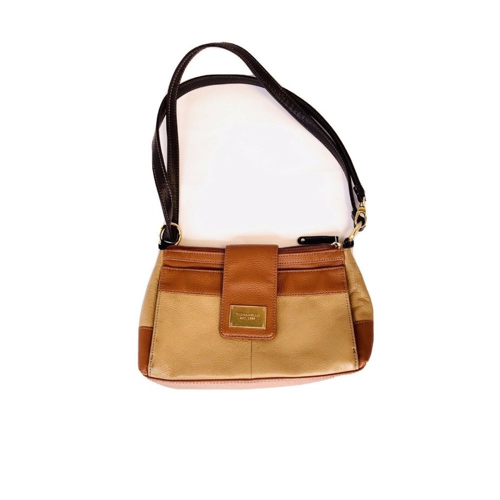Tignanello Vintage Pebbled Leather Shoulder Bag